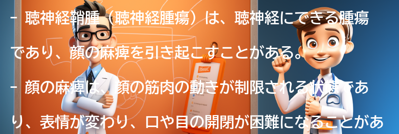 顔の麻痺の症状と進行の特徴の要点まとめ