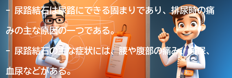 尿路結石の主な症状とは？の要点まとめ