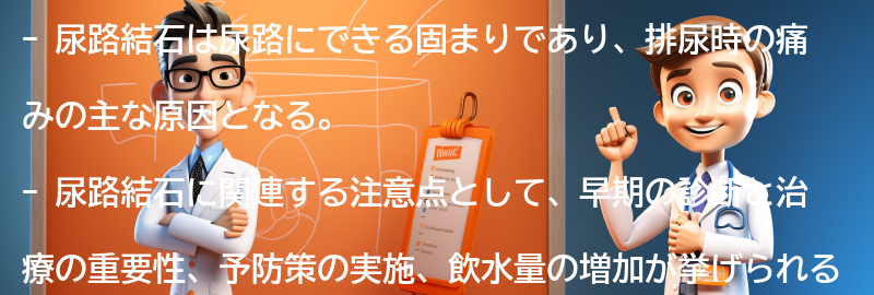 尿路結石に関連する注意点とは？の要点まとめ