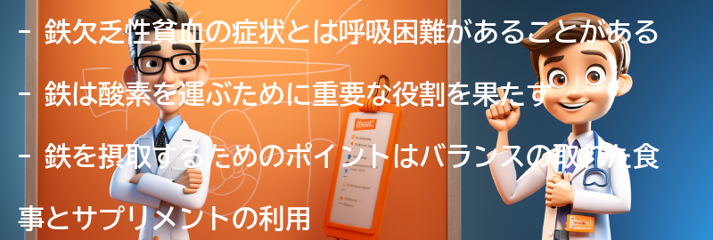 健康な生活を送るための鉄摂取のポイントの要点まとめ