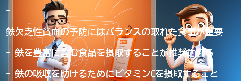 鉄欠乏性貧血の予防についてのアドバイスの要点まとめ