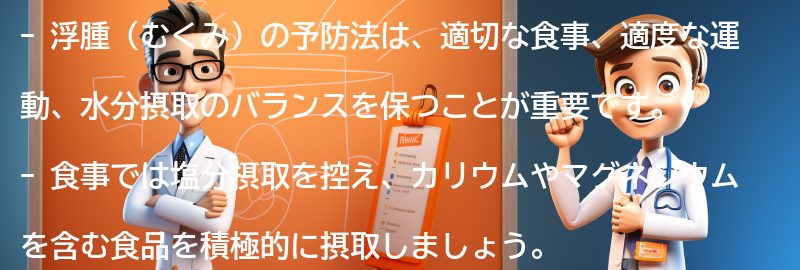 浮腫の予防法とは？の要点まとめ