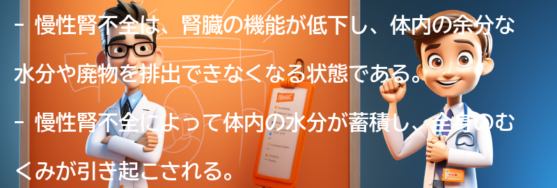 慢性腎不全が全身のむくみを引き起こすメカニズムの要点まとめ