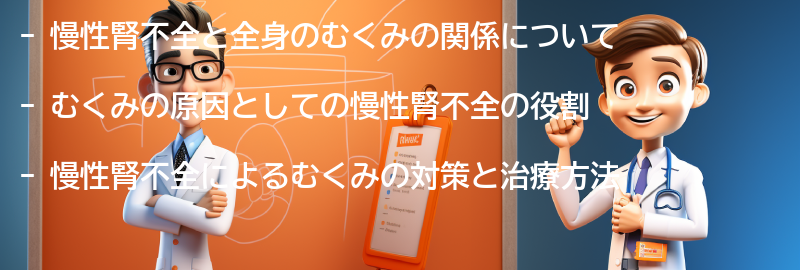 慢性腎不全と全身のむくみに関するよくある質問と回答の要点まとめ