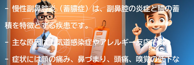 慢性副鼻腔炎（蓄膿症）とは何ですか？の要点まとめ