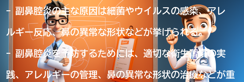 副鼻腔炎の主な原因と予防方法の要点まとめ