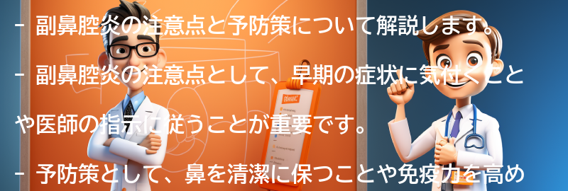 副鼻腔炎と関連する注意点と予防策の要点まとめ