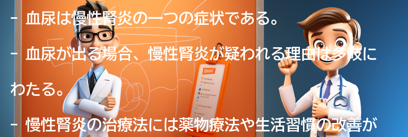 血尿が出る場合、慢性腎炎が疑われる理由とは？の要点まとめ