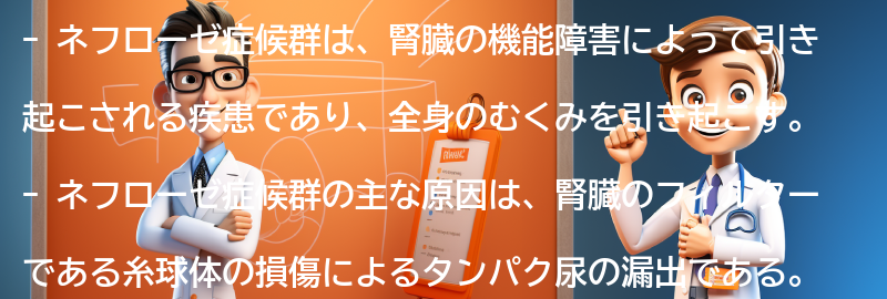 ネフローゼ症候群の原因の要点まとめ