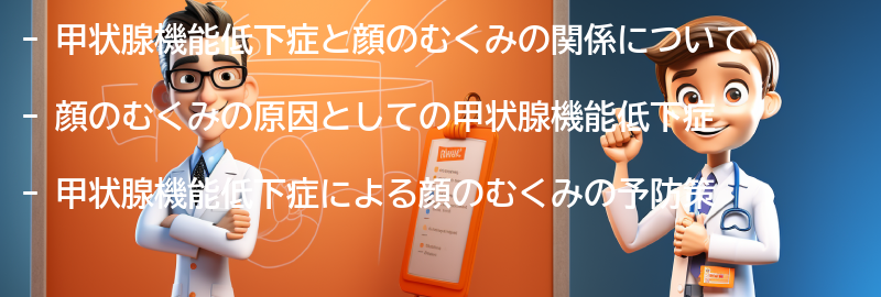 甲状腺機能低下症と顔のむくみの予防策の要点まとめ