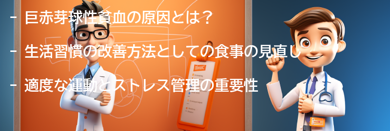 巨赤芽球性貧血を予防するための生活習慣の改善方法の要点まとめ