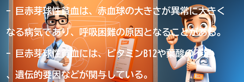 巨赤芽球性貧血と関連する注意すべきことの要点まとめ