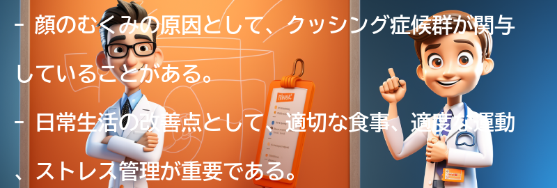 顔のむくみを予防するための日常生活の改善点の要点まとめ