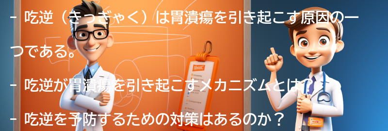 吃逆が胃潰瘍を引き起こす原因とは？の要点まとめ