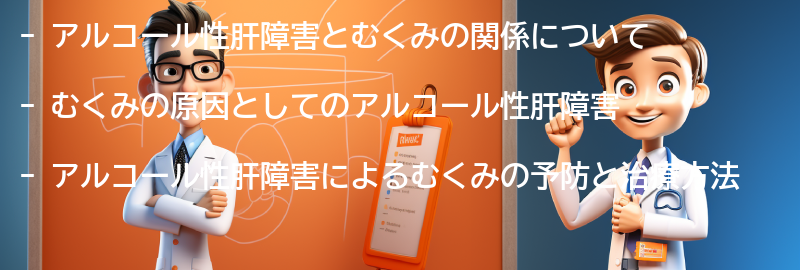 アルコール性肝障害とむくみの予防と治療方法の要点まとめ