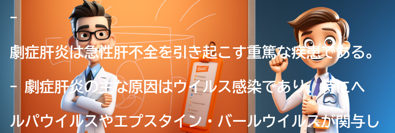 劇症肝炎の主な原因とリスク要因の要点まとめ