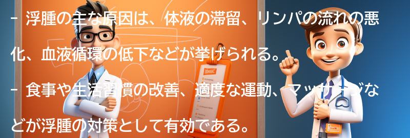 浮腫の主な原因とは？の要点まとめ