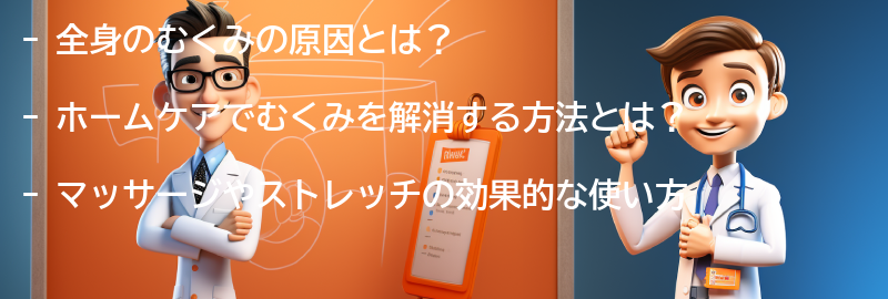 全身のむくみに効果的なホームケア方法の要点まとめ