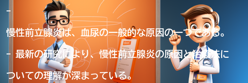 慢性前立腺炎に関する最新の研究と治療法の進展の要点まとめ