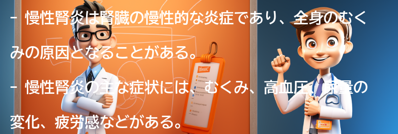 慢性腎炎の主な症状とは？の要点まとめ