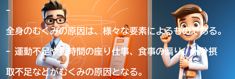 全身のむくみの原因とは？の要点まとめ