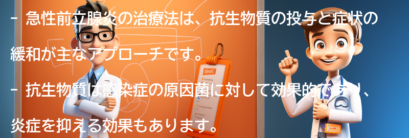 急性前立腺炎の治療法の要点まとめ