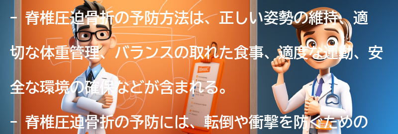 脊椎圧迫骨折の予防方法の要点まとめ