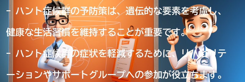 ハント症候群の予防策と生活の質の向上方法の要点まとめ