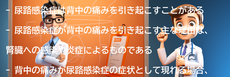 尿路感染症が背中の痛みを引き起こす理由の要点まとめ