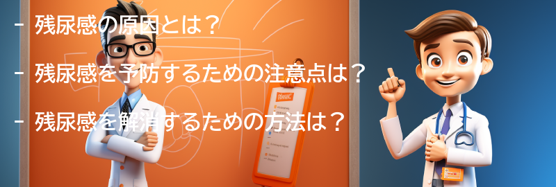 残尿感を予防するための注意点の要点まとめ