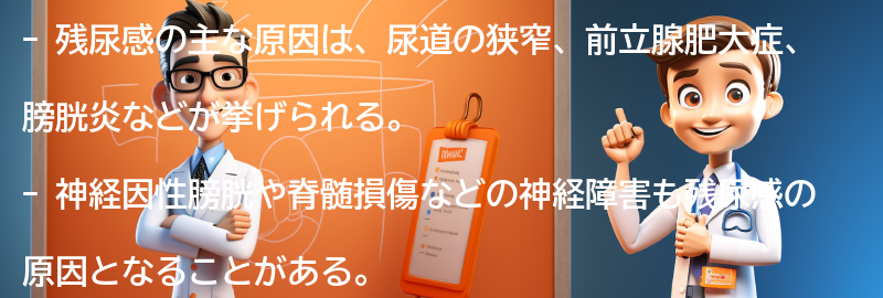 残尿感の主な原因とは？の要点まとめ