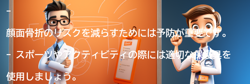 顔面骨折のリスクを減らすための予防方法の要点まとめ