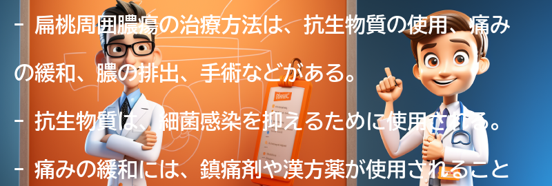 扁桃周囲膿瘍の治療方法とは？の要点まとめ