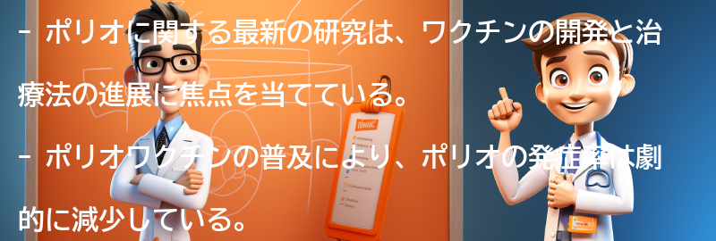 ポリオに関する最新の研究と治療法の進展の要点まとめ