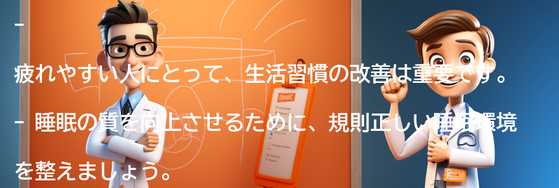 疲れやすい人におすすめの生活習慣改善方法の要点まとめ