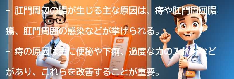 肛門周辺の膿が生じる原因とは？の要点まとめ