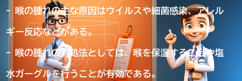 喉の腫れの対処法と治療方法の要点まとめ