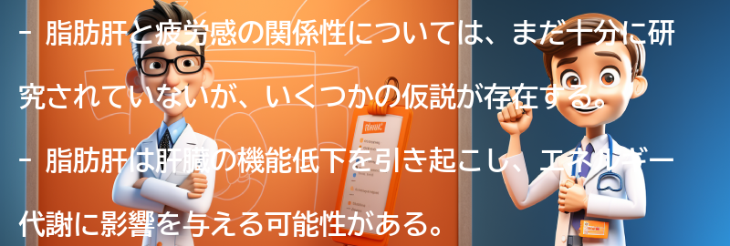 脂肪肝と疲労感の関係性の要点まとめ