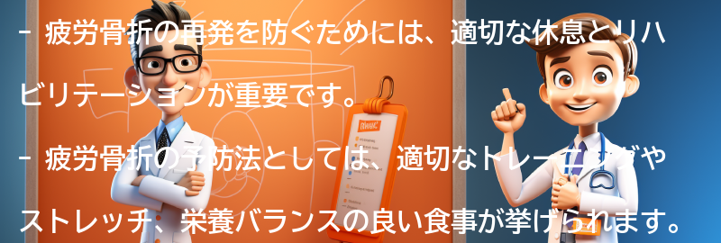 疲労骨折の再発を防ぐための注意点と予防法の要点まとめ