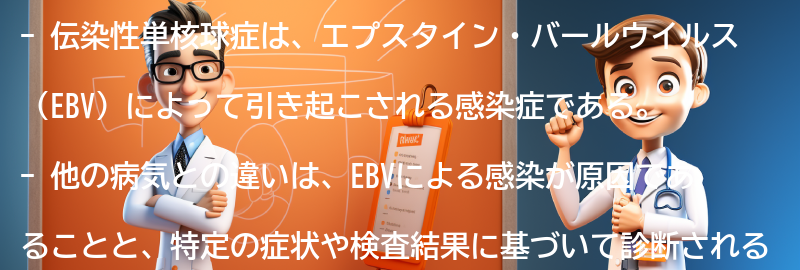 伝染性単核球症と他の病気との違いは何ですか？の要点まとめ