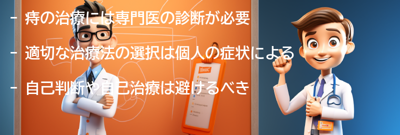 痔の治療における注意点とは？専門医の診断と適切な治療法の選択についての要点まとめ