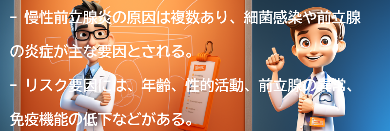 慢性前立腺炎の原因とリスク要因の要点まとめ