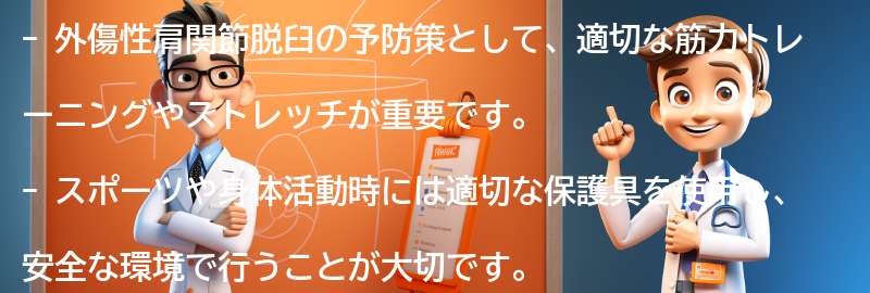 外傷性肩関節脱臼の予防策と注意点の要点まとめ