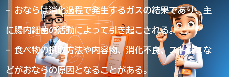 おならが出る原因とは？の要点まとめ