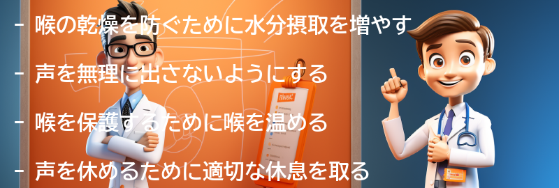 声のかすれを防ぐための日常の注意点の要点まとめ