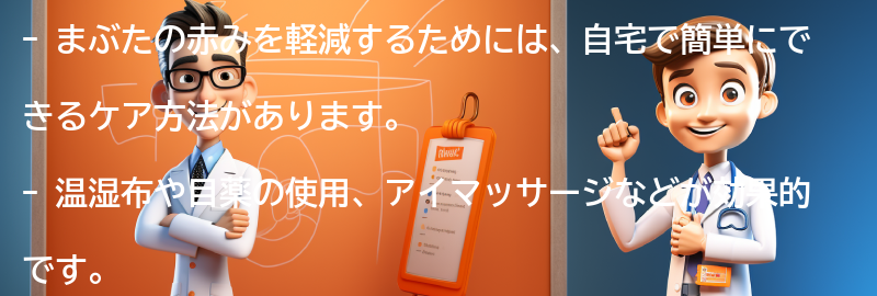 まぶたの赤みを軽減する自宅でのケア方法の要点まとめ