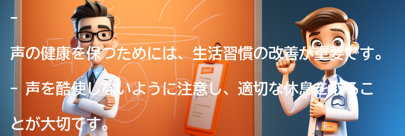 声の健康を保つための生活習慣の改善方法の要点まとめ