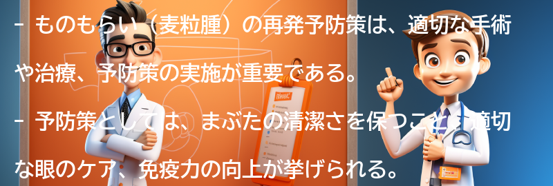 ものもらいの再発予防策とは？の要点まとめ