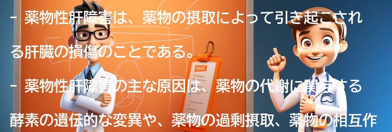 薬物性肝障害の主な原因とは？の要点まとめ