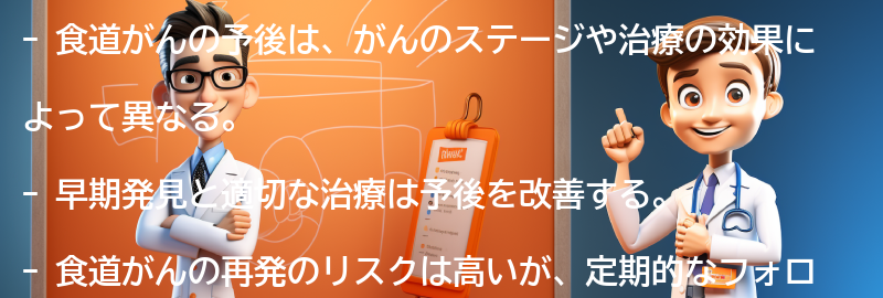 食道がんの予後と再発のリスクの要点まとめ